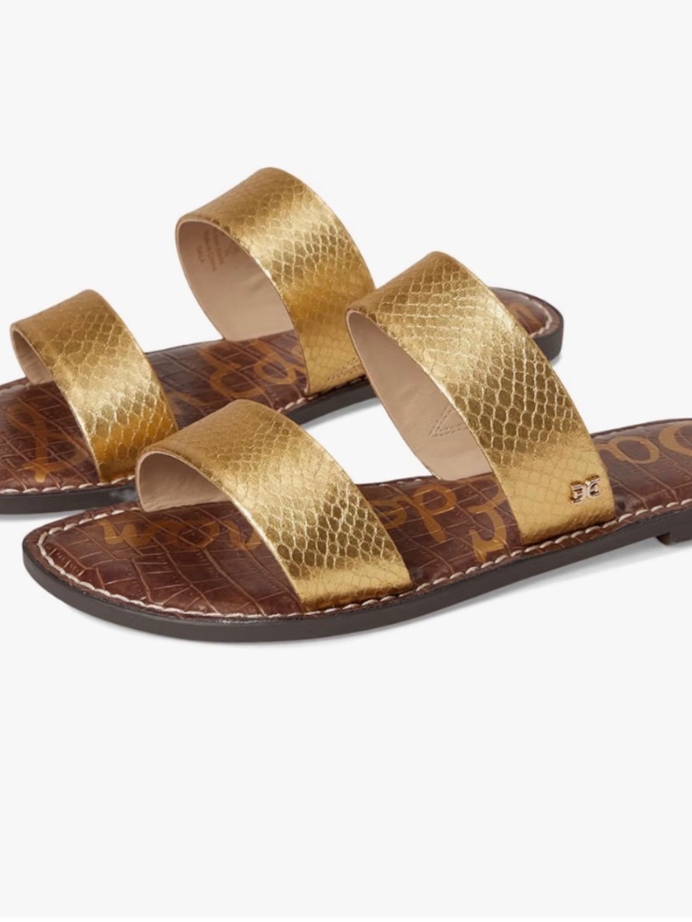 Sam Edelman Gold Gala Slide Sandal 9.5 New in Box